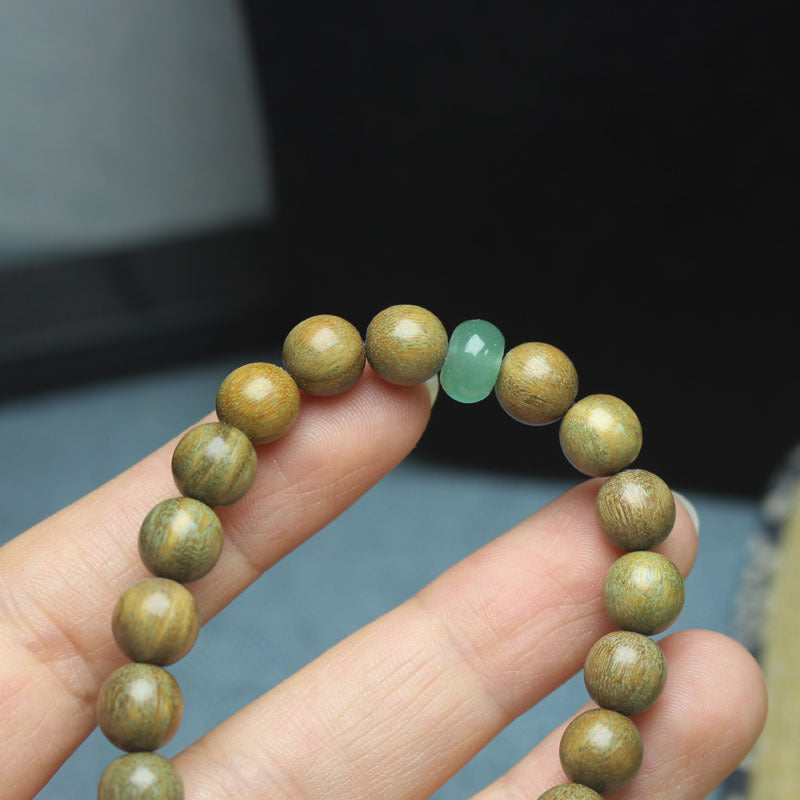 Live Broadcast Supply Green Sandalwood Emerald Buddha Bracelet