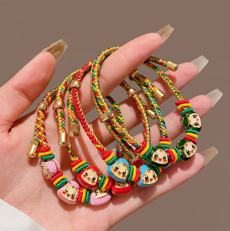 Children's Rope Woven Ethnic Style Dragon Boat Festival Carrying Strap Kindergarten Bracelet