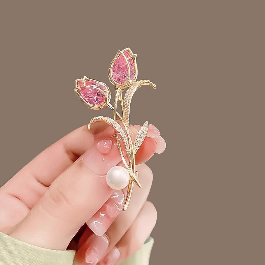 Golden Pearl Corsage Wheat Brooch Female High-grade Brooches