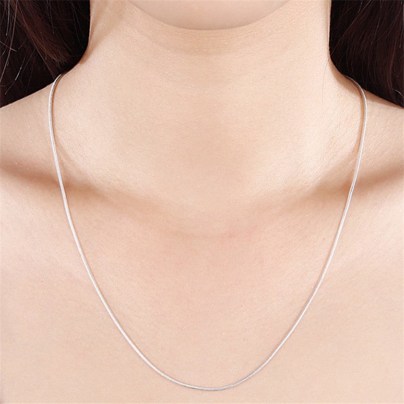 Simple Sier Snake Bones Chain Fashion Cold Necklaces