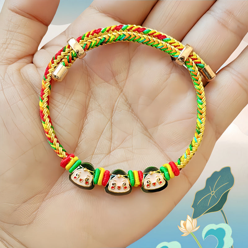 Hand-woven Life Bell Red Rope Small Dragon Bracelet