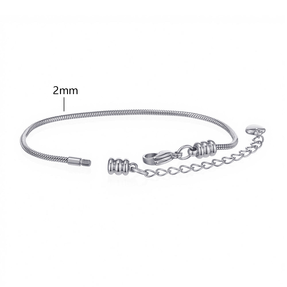 Snake Bones Chain Universal Wear Vacuum Furnace Plating Real Bracelets