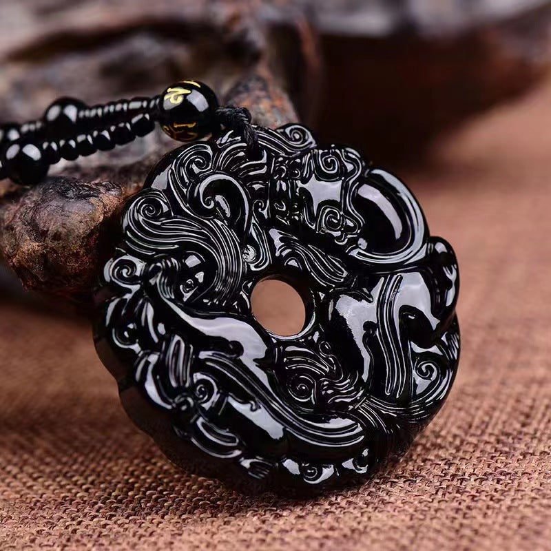 Jade Safety Buckle Ethnic Style Good Luck Comes Pendants