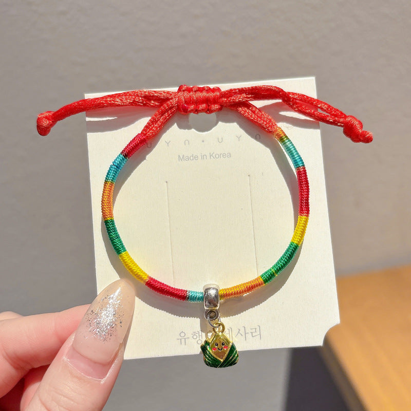 Small Gift Tassel Adjustable Red Rope Dragon Boat Festival Bracelet