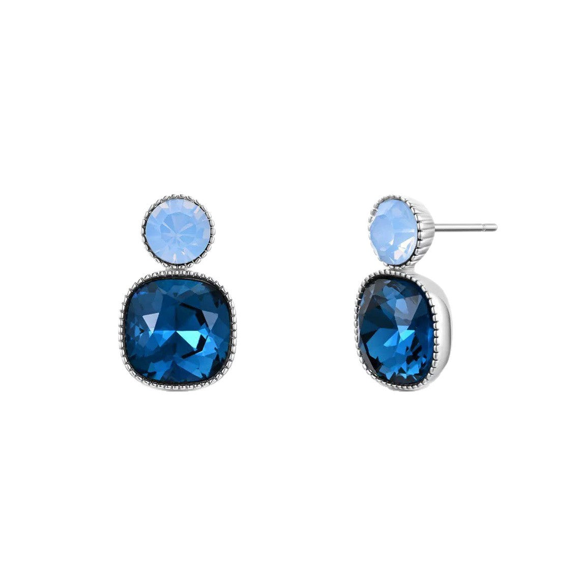 Design Exquisite Versatile Blue Small Ear Light Luxury Earrings