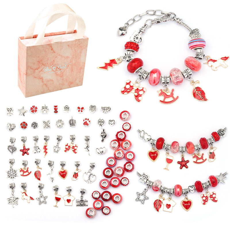 Children's Pink Crystal String Beads Unicorn Cute Bracelets