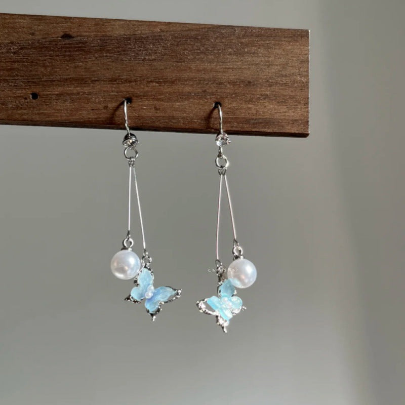 Women's Vintage Spring Butterfly For Fashionable Versatile Design Sense Earrings
