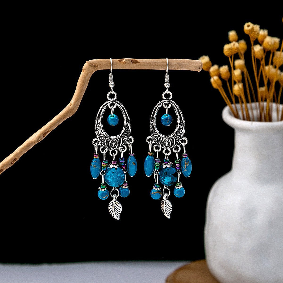 Ethnic Style Long Fringe Exotic Holiday Trip Earrings