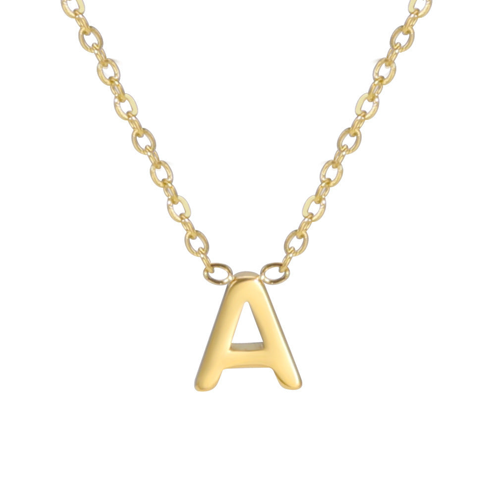 Cut Letter Titanium Steel Ornament Female Niche High Necklaces