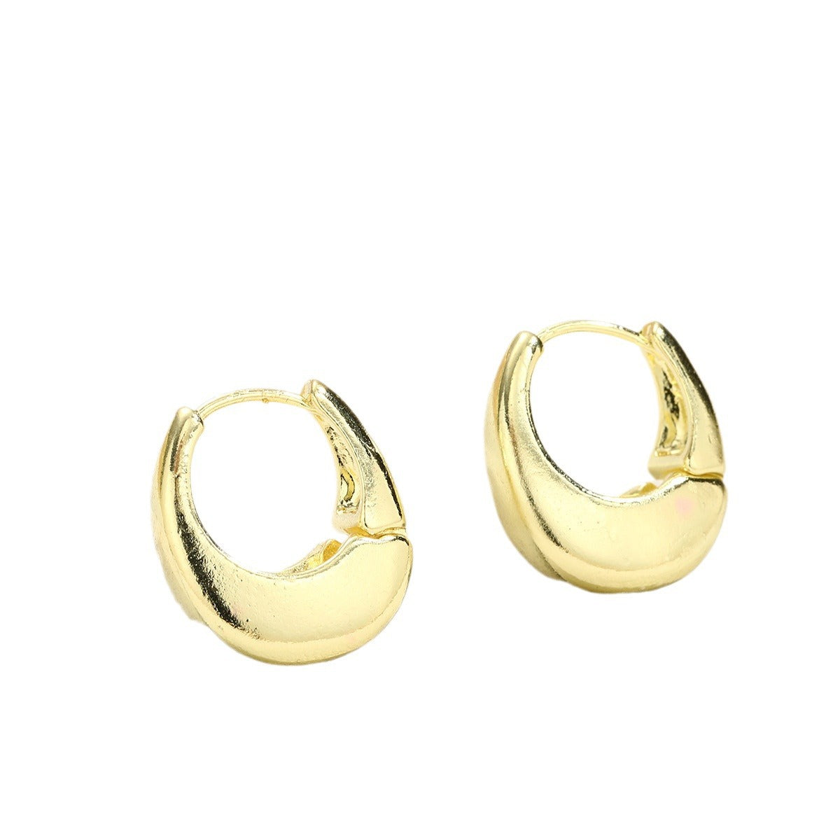 Cold Oval Simple Female Light Luxury High Earrings