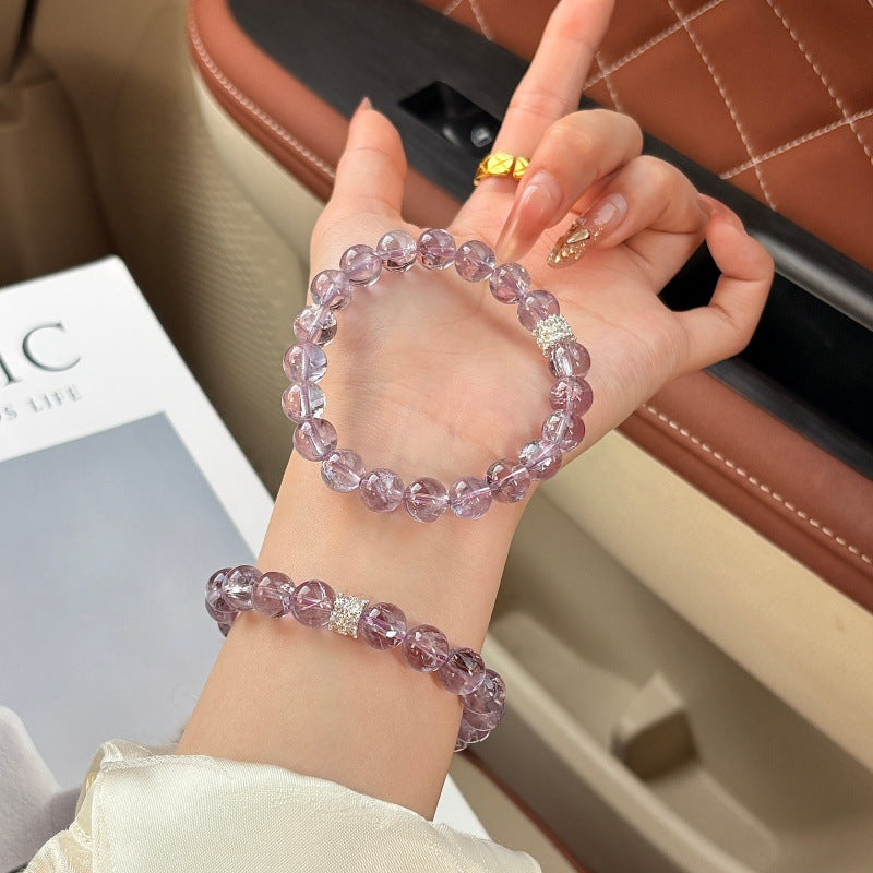 Women's Grape Sparkling Water Natural Purple Asse Crystal Simple Bracelets