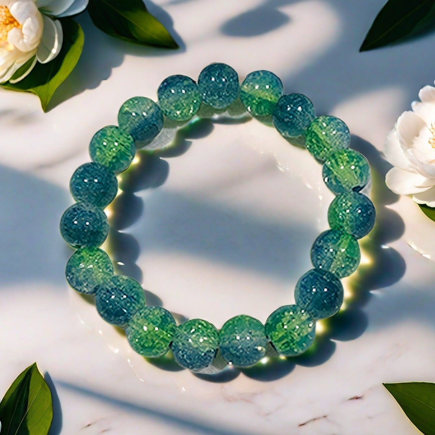 Purple Brushed Floral Beads Female Hand Toy Bracelet