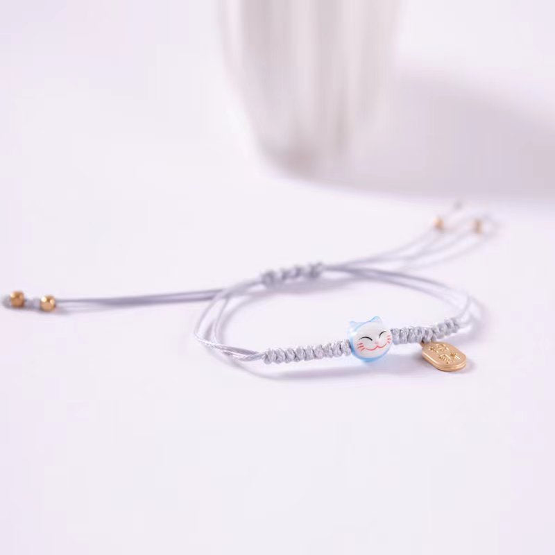 Line Hand-woven Ceramic Mini Kitty Fresh Woven Bracelets