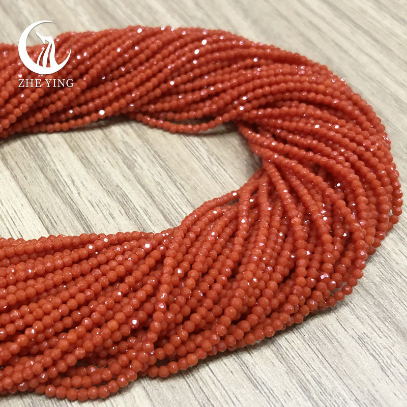 Transparent Glass Surface Cutting Beads Handmade Jewelry Accessories