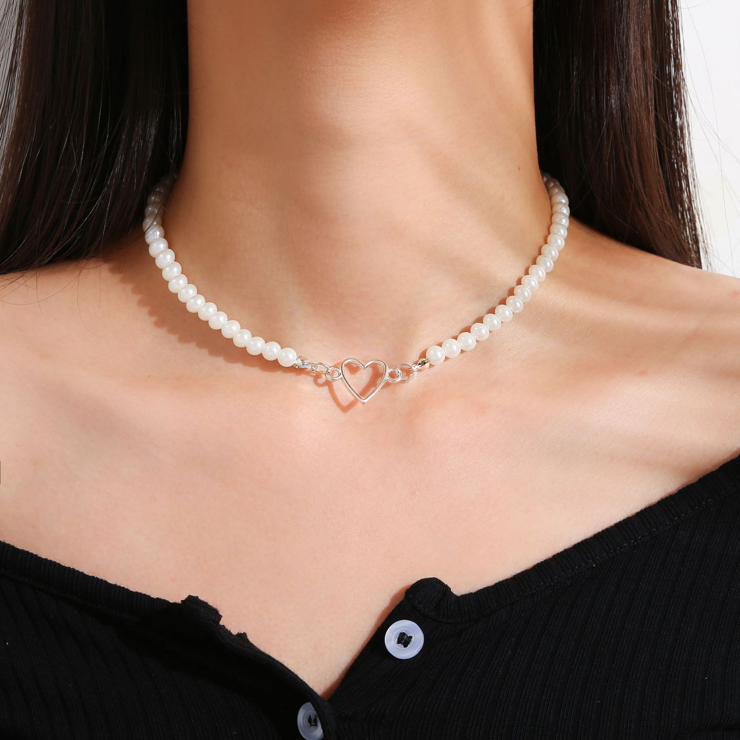 Creative Simple French Vintage Pearl Peach Necklaces