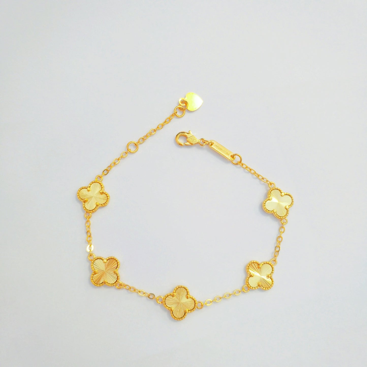 Vietnam Placer Gold Four-leaf Clover Female Simulation Brass Gold-plated Pork Bracelet
