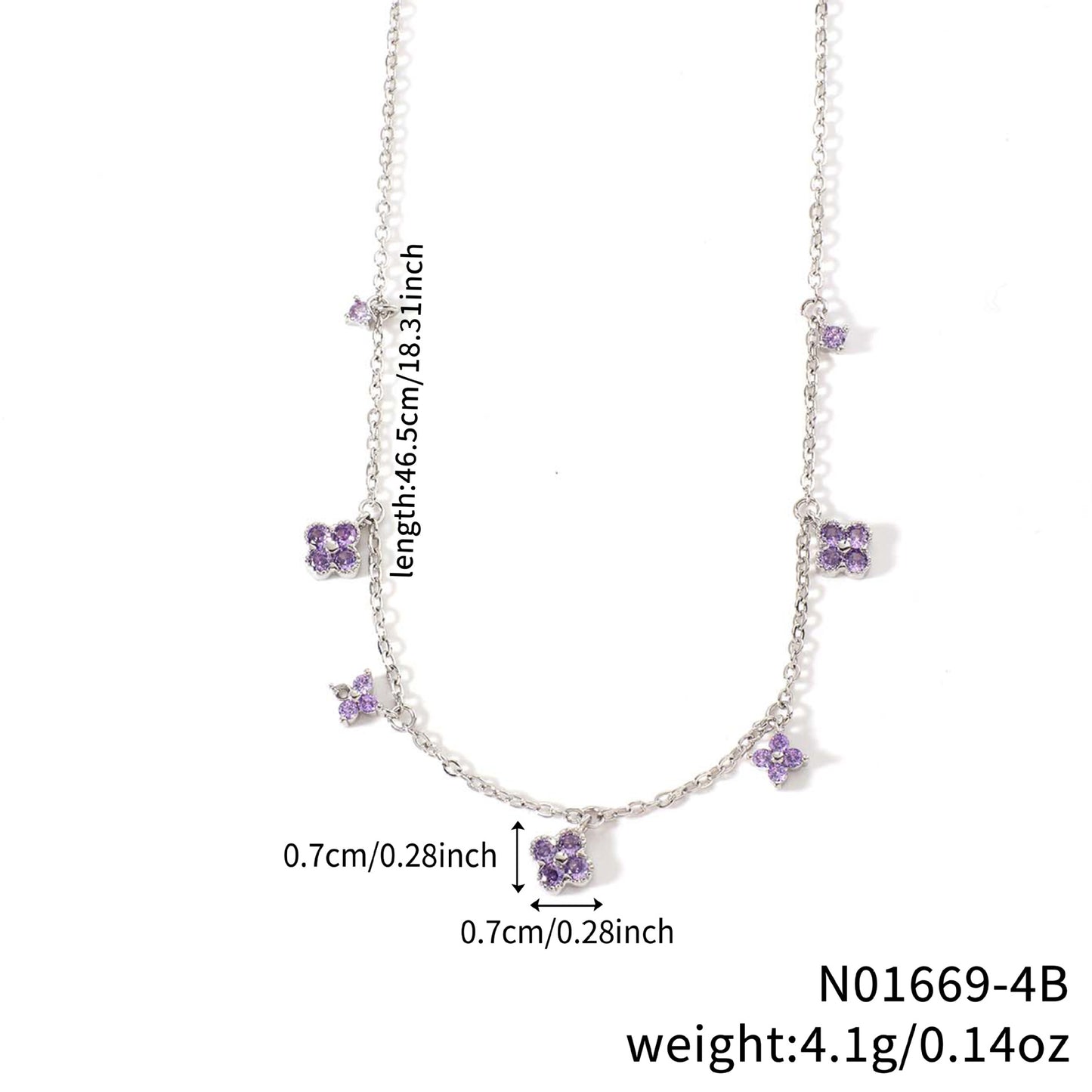 Elegant Light Luxury Clover Four-leaf Flower-shaped Clavicle Chain Necklaces