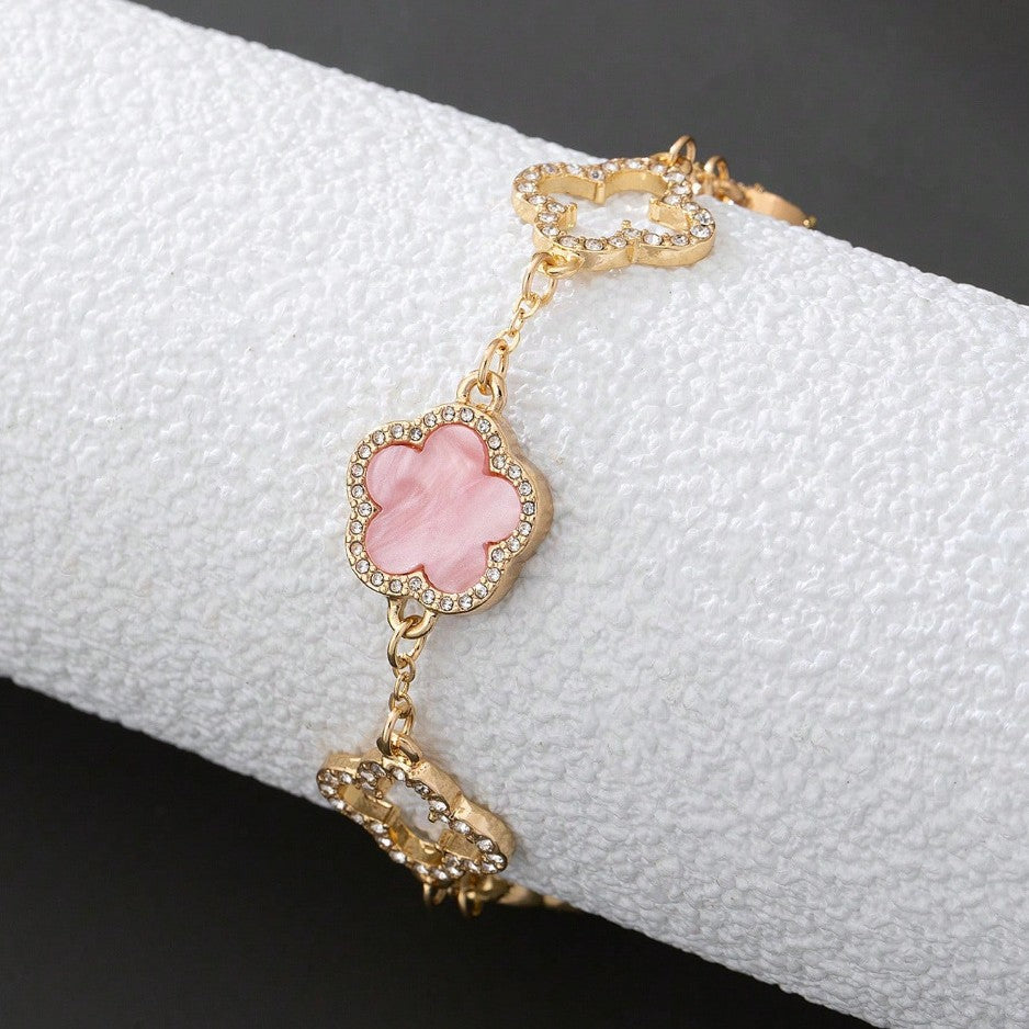 Lucky Five-leaf Flower Affordable Luxury Fashion High-grade Pork Bracelets