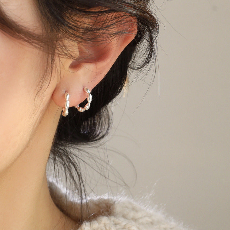 Grain Design Female Personality Trendy Temperament Peas Cold Style Olive Earrings