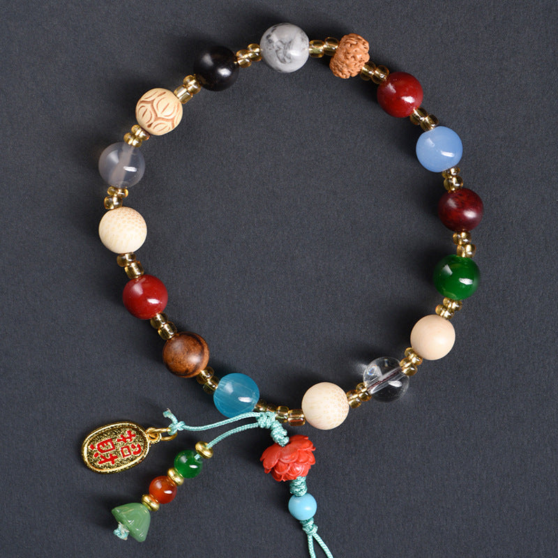 Women's & Men's Seeds Multi Jewels Bodhi Prayer Beads Crafts For Bracelet