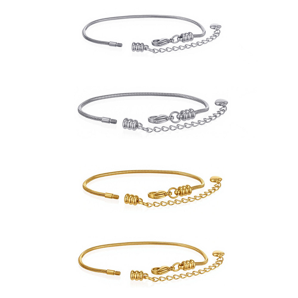 Snake Bones Chain Universal Wear Vacuum Furnace Plating Real Bracelets