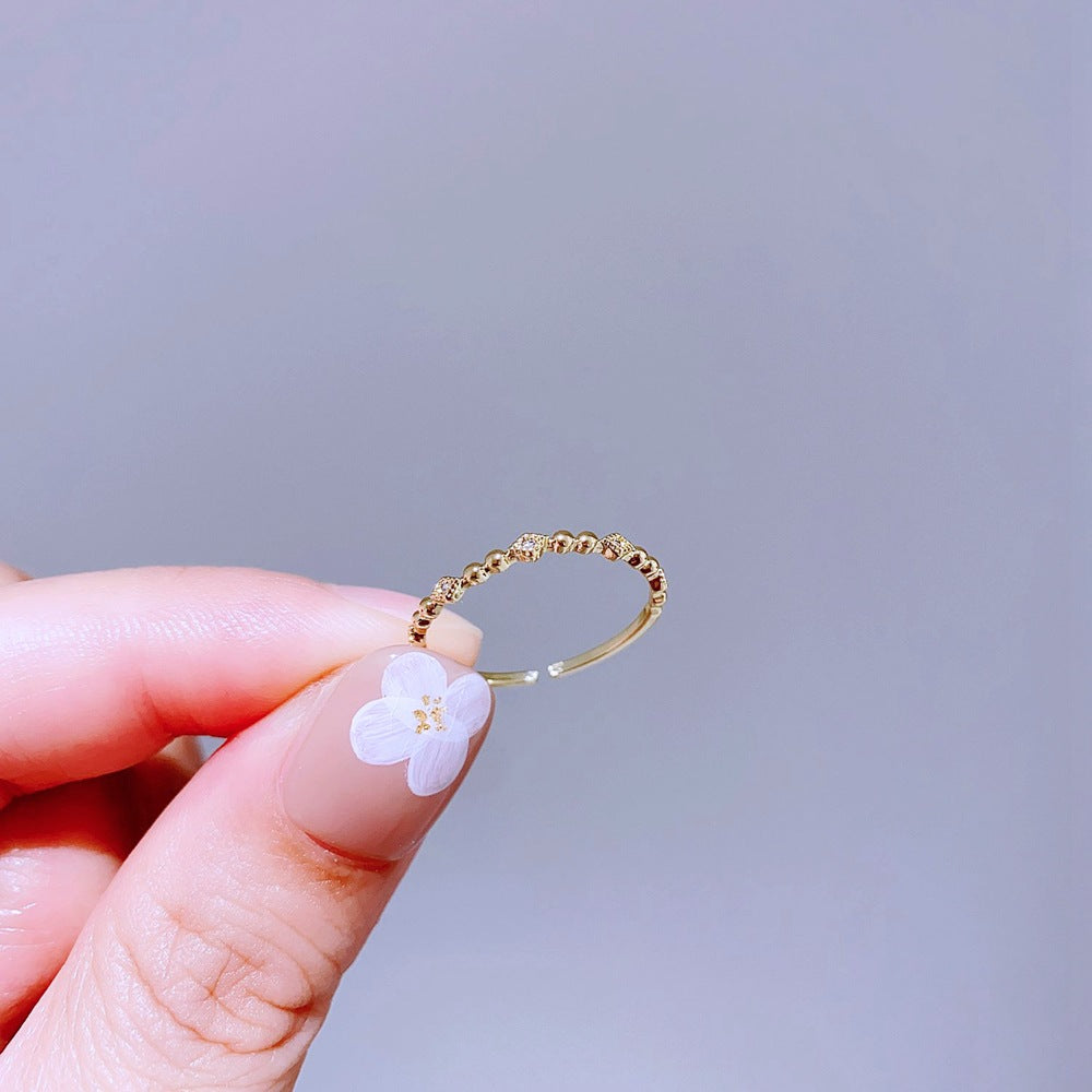 Light Luxury Minority Design Colorful Gemstone Rings