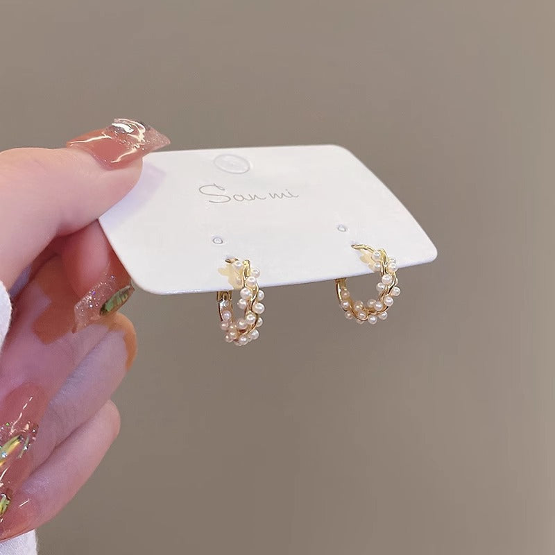 Women's Circle Pearl For Trendy Niche Design Earrings