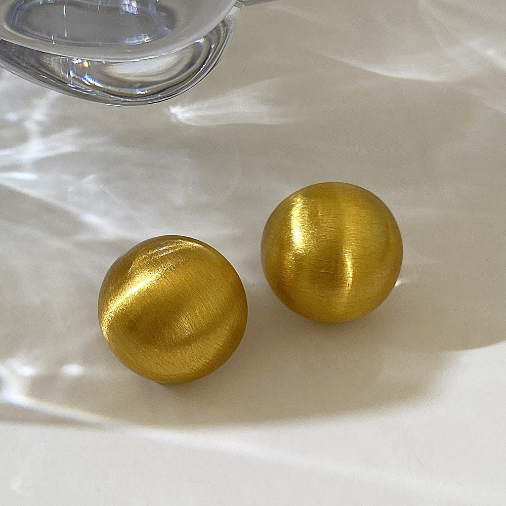 Brushed Light Luxury Fashionable Elegant Flat Earrings