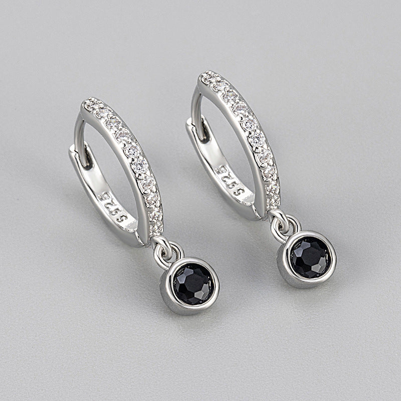 Pattern Round Zircon Simple Elegant Trendy Ear Buckle