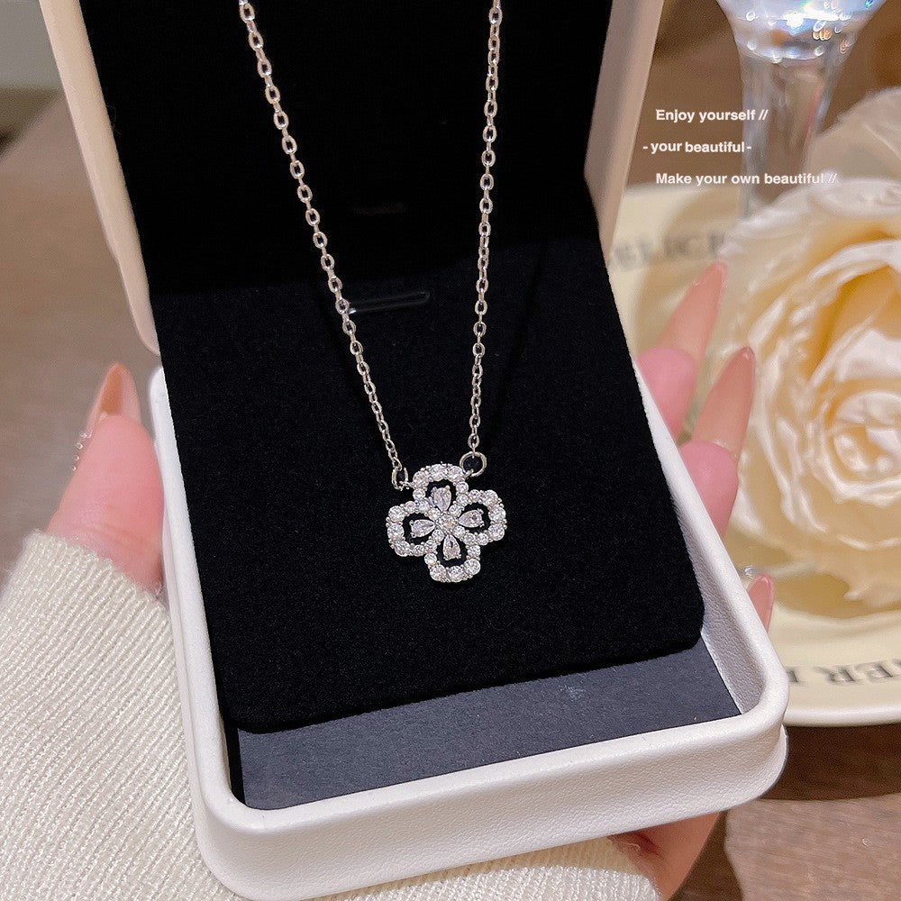 Stainless Steel Copper Opal Ginkgo Leaf Clavicle Day Gift For Necklace