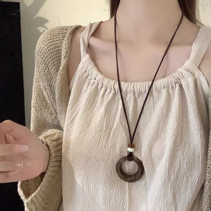 Women's Long Feather Retro Ethnic Personality Sweater Necklaces