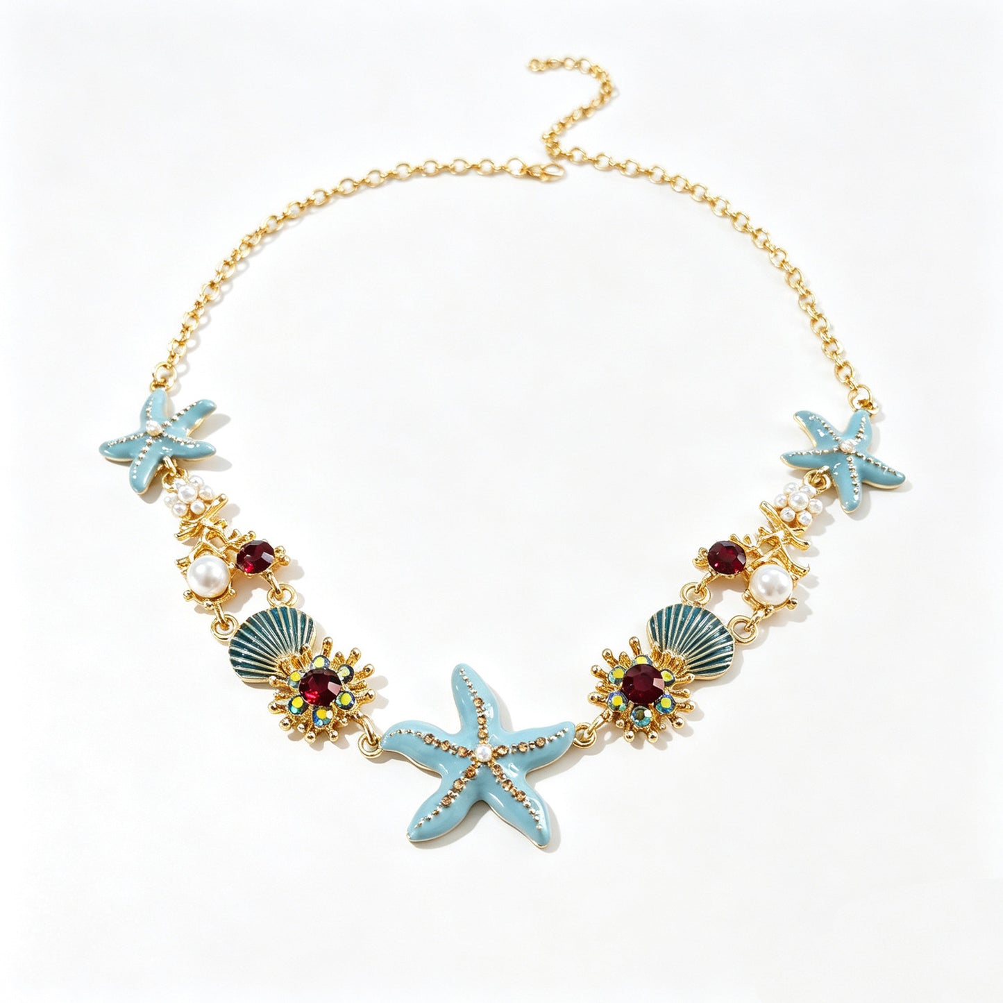 Women's Shell Seaside Vacation Style Clavicle Chain Neck Fashion Necklaces