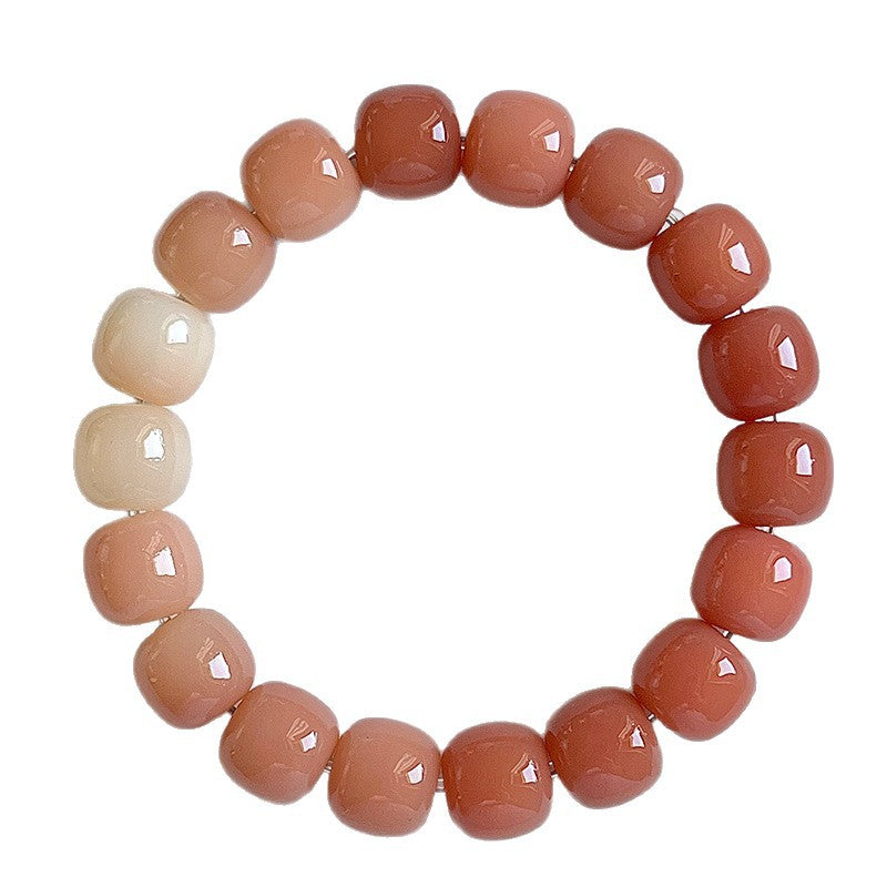 Women's & Men's Chestnut Tea Bodhi Root Pliable Temperament Bracelet