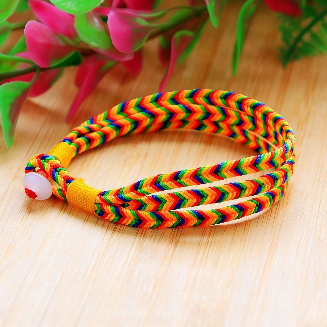 Women's & Men's Boat Festival Carrying Strap Finished Fine Colorful Ropes Rope Small Bracelet
