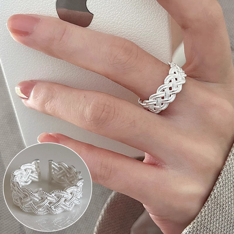 Roman Numeral Female Retro Fashion Chain Open Hip Hop Ring