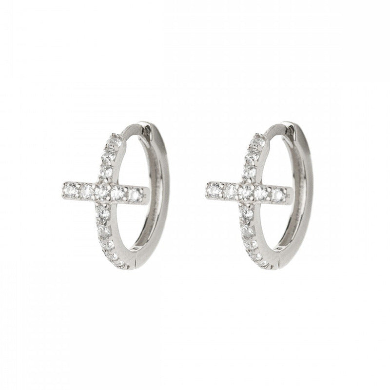 Versatile Diamond Vintage Cross Clip Style Ear Buckle