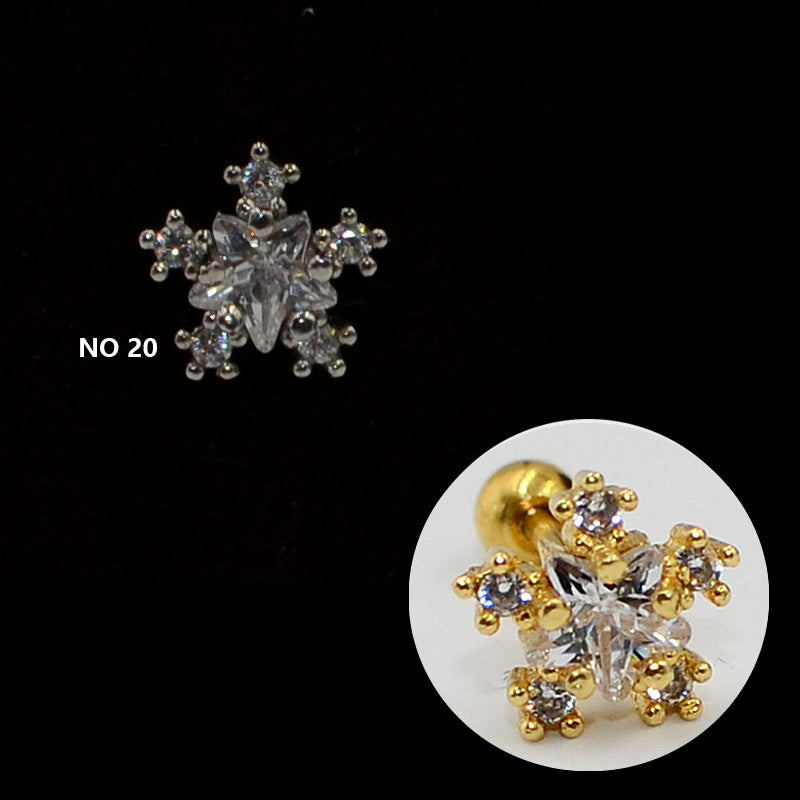 Multi Personalized Zircon Fashion Flower Animal Earrings