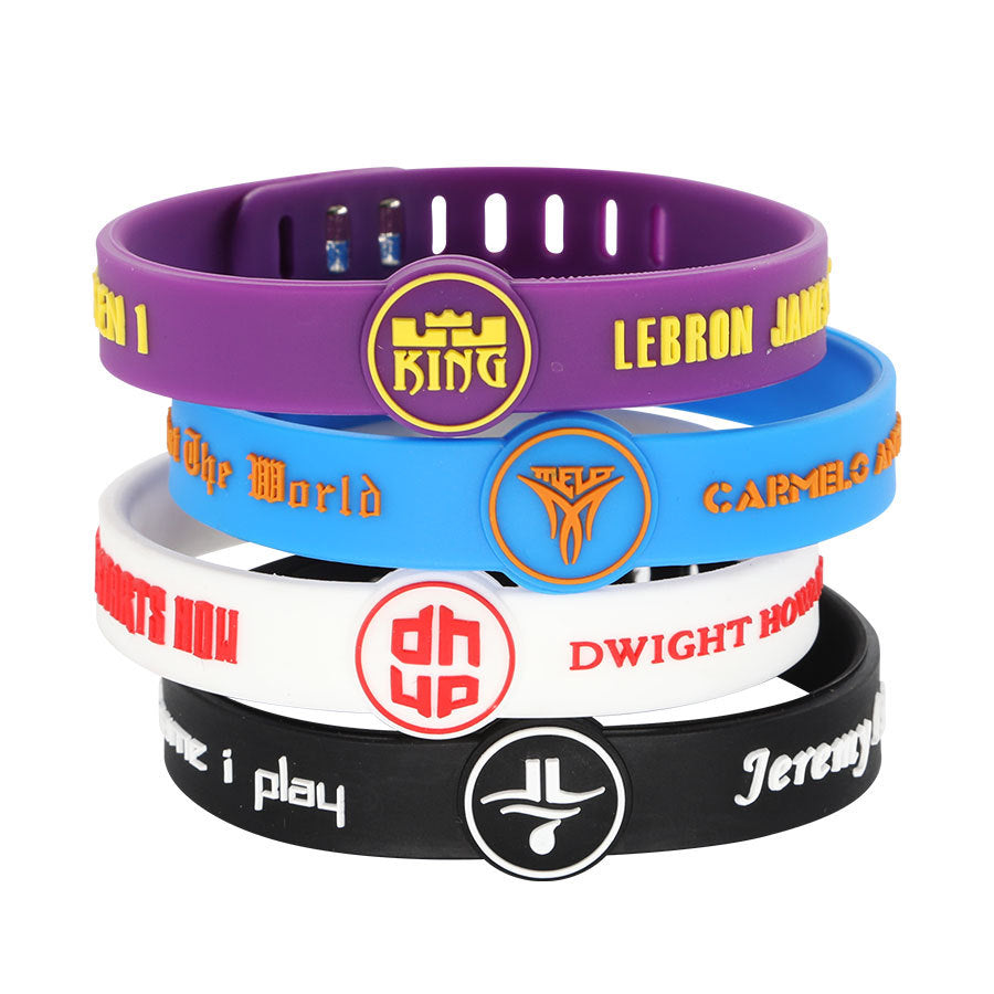 Basketball Adjustable Size Sports Silicone Wristband Star Kobe James Bracelets