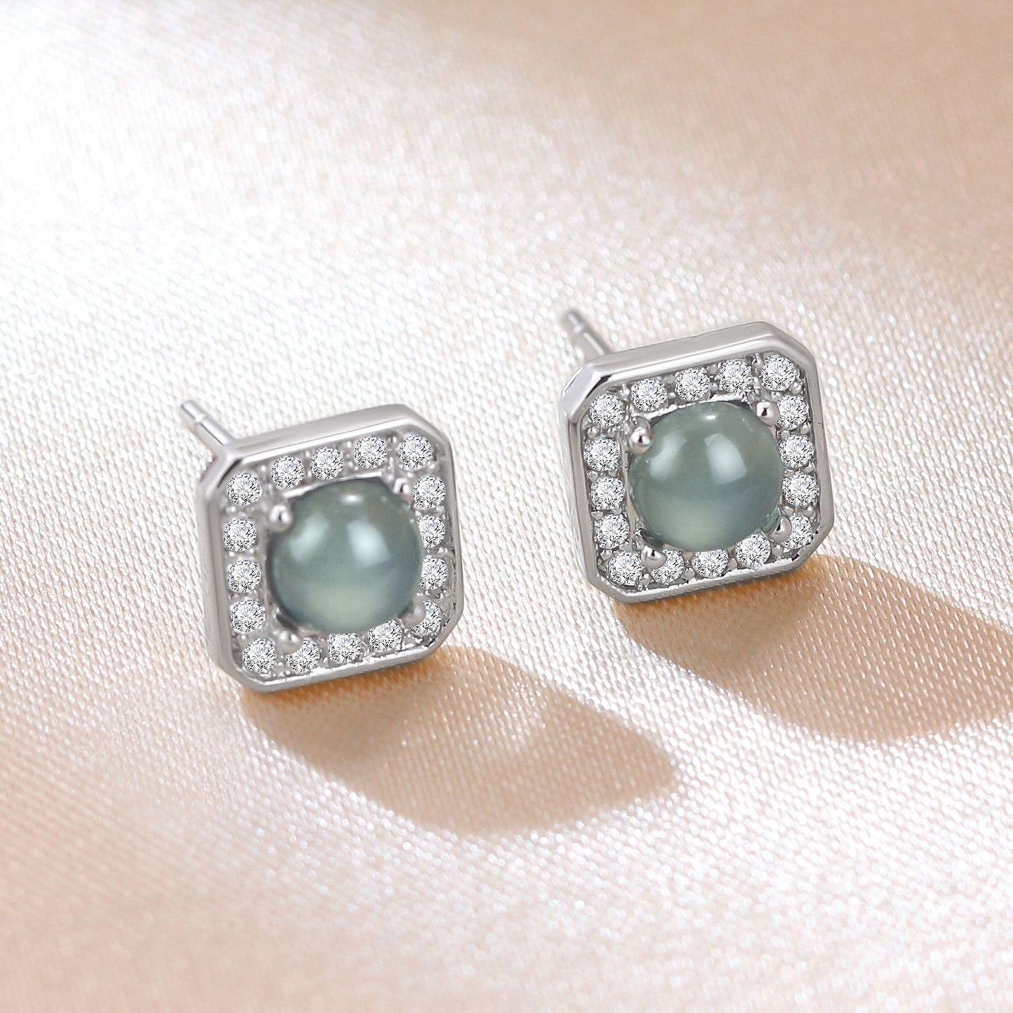 Natural Cargo Blue Water Jade Fashion Light Luxury High Sense Rings
