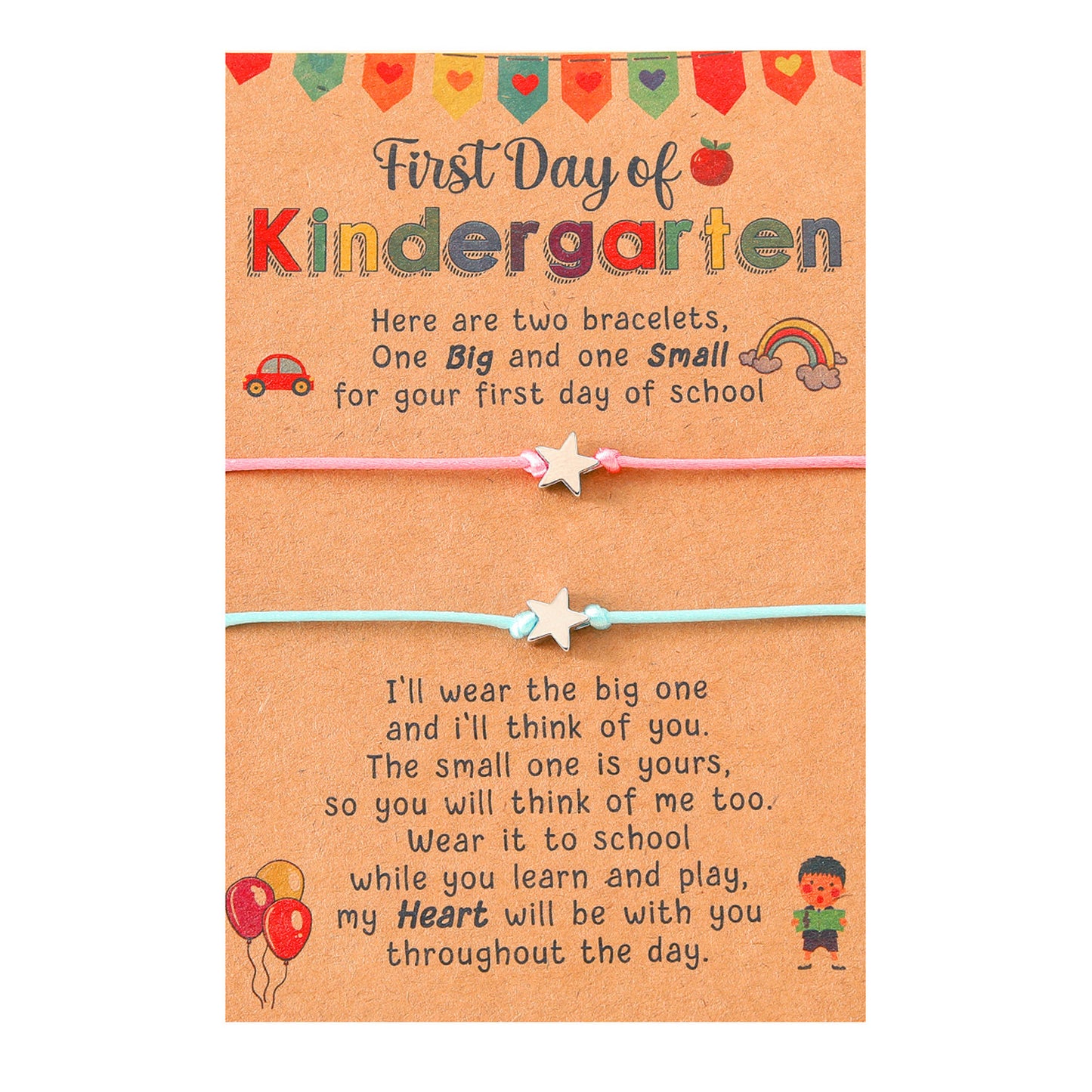 First Day Of School Kindergarten Cartoon Bracelets