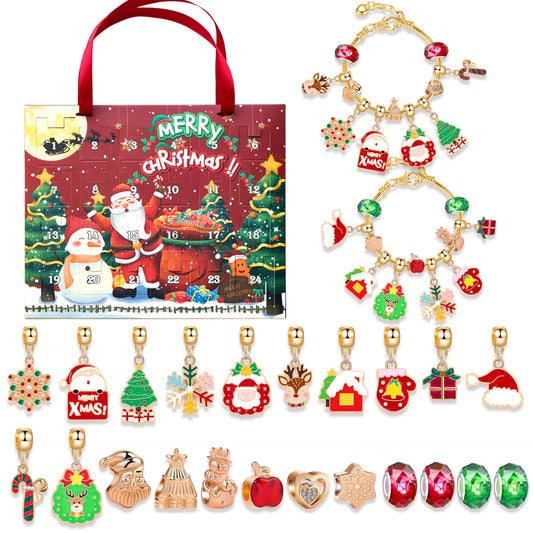 Children's Beaded Santa Claus Blind Box Holiday Bracelets