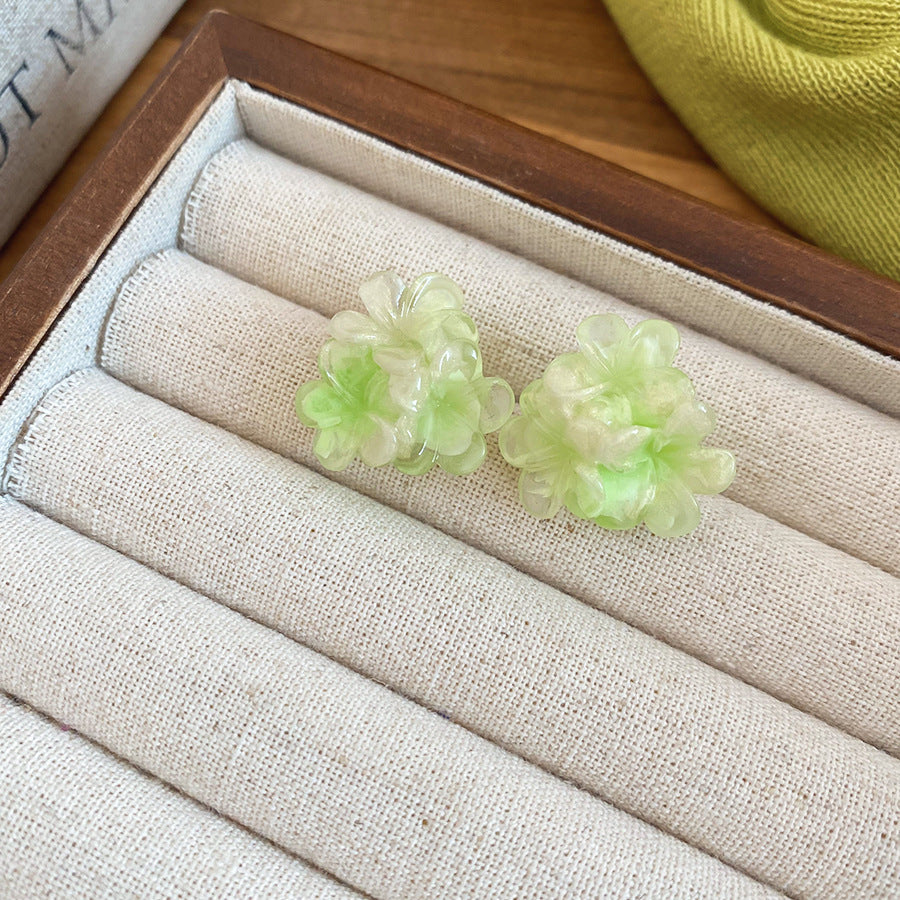 Women's Flower Shell Tassel Light Luxury High-grade Earrings