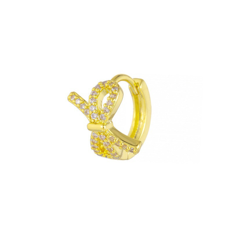 Micro Inlaid Zircon Clip Female Creative Rings