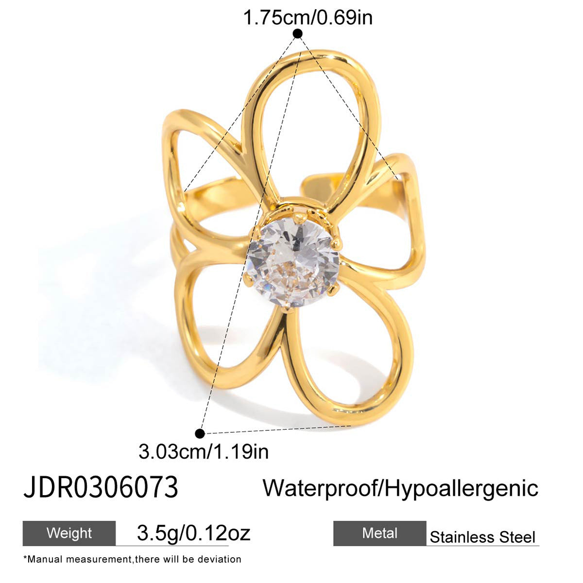 Diamond Light Luxury High-grade Titanium Jewellery Ring