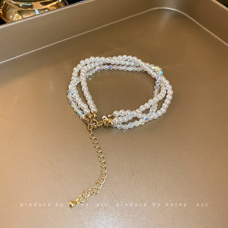 Women's Pearl Buckle French Fashion Design Retro Love Temperament Bracelets