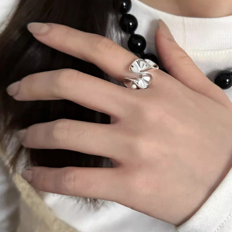 Women's Sier Simple Light Luxury High-grade Index Finger Open Rings