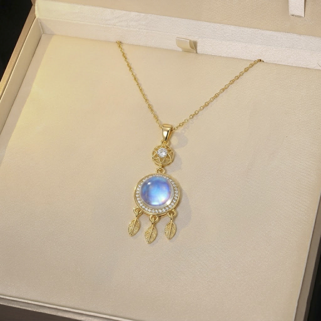 Women's Elegant Rainbow Fashion Star Moon Clavicle Necklaces