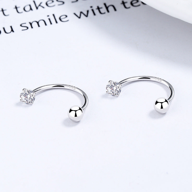 Ear Bone Female Zircon Thread Niche Earrings