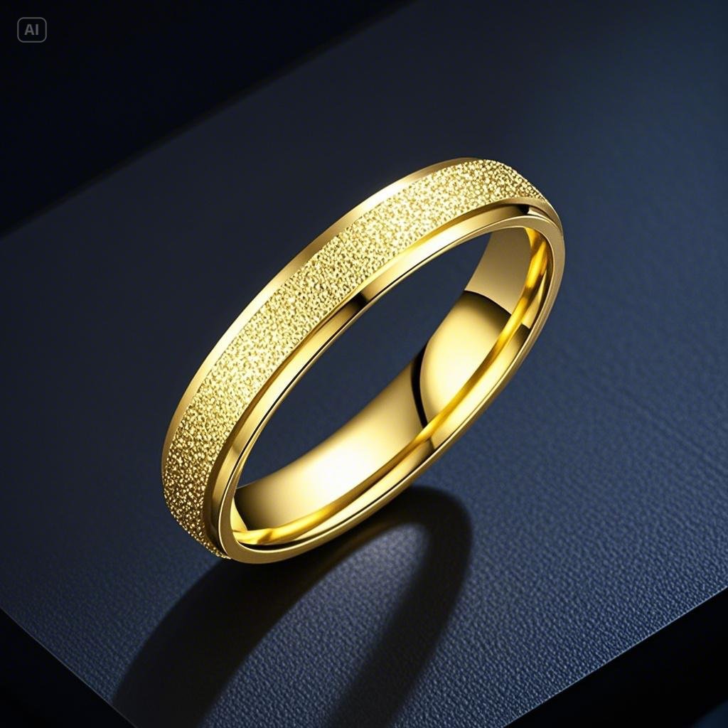 Stainless Steel Female Simple Cool Little Finger Titanium Frosted Ring