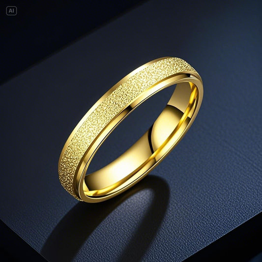 Stainless Steel Female Simple Cool Little Finger Titanium Frosted Ring